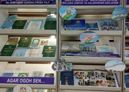 “Yangi O‘zbekiston-inson qadri ustivor bo‘lgan jamiyat va xalqparvar davlatdir” nomli kitob-rasmli ko‘rgazma