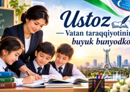 Мuallim haqida so‘zim ushbudir…